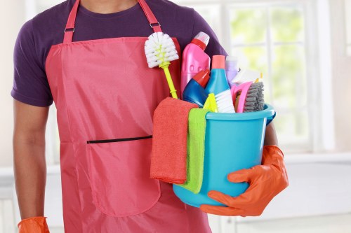 Detailed carpet cleaning process in a commercial space