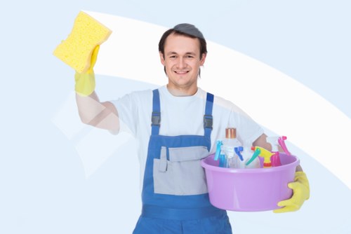 Staff reporting a hazard during a carpet cleaning job