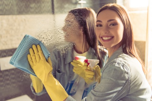 Public liability insurance and safe cleaning procedures concept